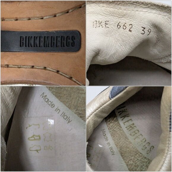 Bikkembergs Futsal Shoes Womens Metallic Green Gold Cream Leather EU 39 US 8.5 - Picture 12 of 14